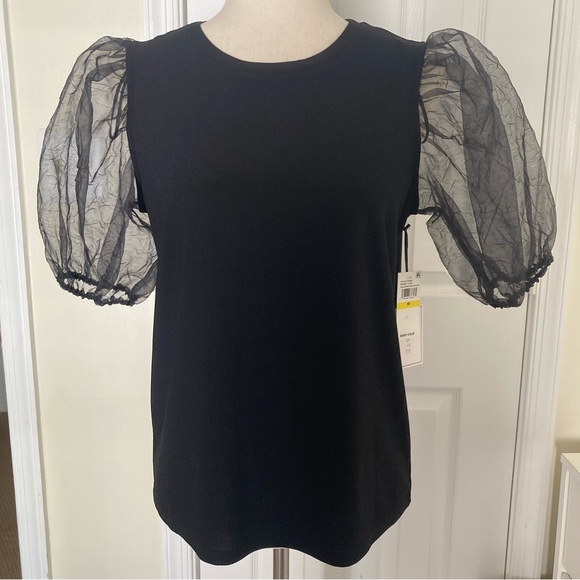 1. State Tops - 1. Slate Black Shirt with Puffy Sleeves